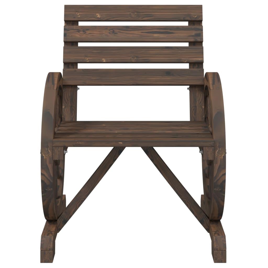 Krzesło ogrodowe z litego drewna jodłowego, 58 x 58 x 78,5 cm, drewniane krzesło outdoorowe z podłokietnikami, wygodne krzesło tarasowe do ogrodu, na balkon, do patio, wytrzymała konstrukcja