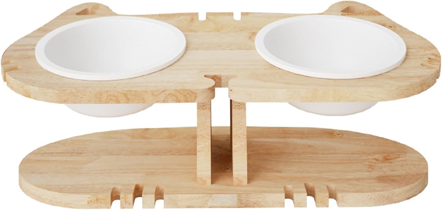 傾斜猫ボウル | 頚椎保護ペット用給餌皿 - 傾斜式 高さ ペットディッシュ | 室内家庭リビングルーム用