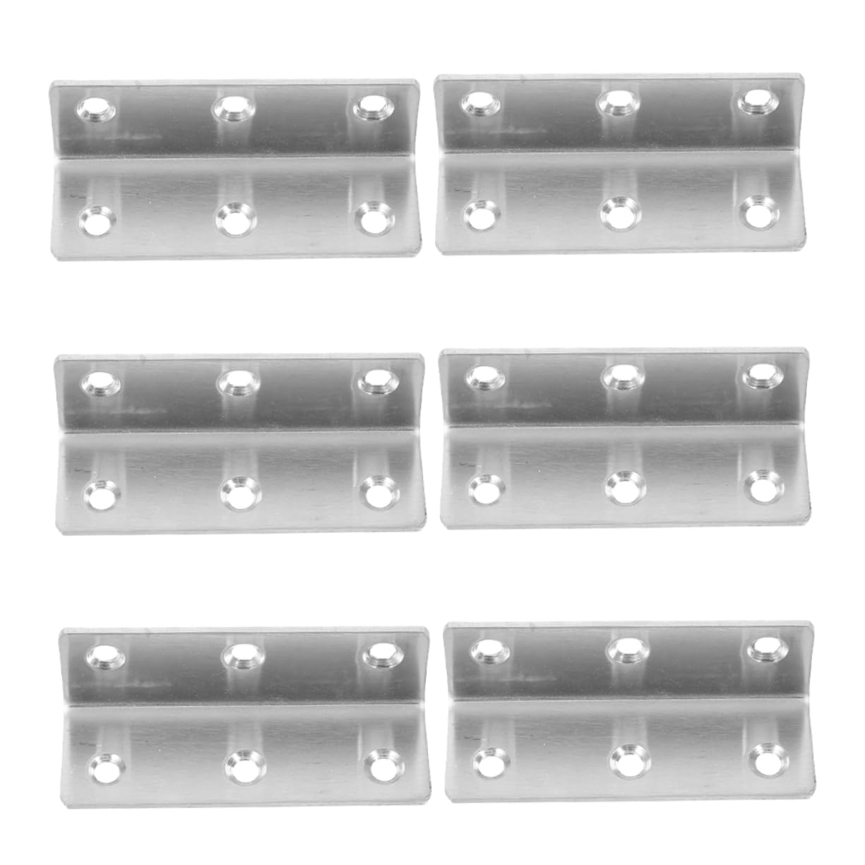 OUNONA 6pcs Corner Code Holder Angle Brackets Right Angle Bracket Corner Braces Metal Brackets for Wood Black Shelf Brackets Wood Bracket Cupboard Corner Bracket Stainless Steel