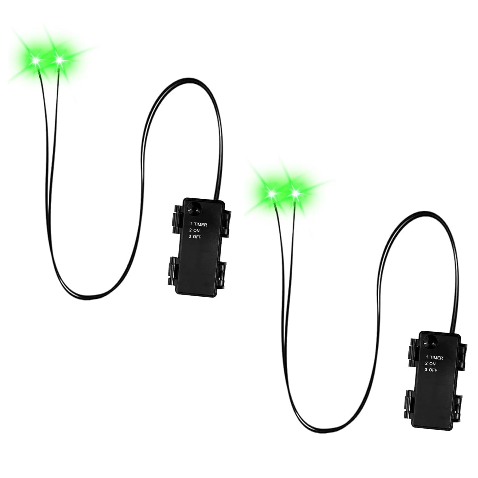 Tazizi Green 2Pcs Halloween Glowing Led Eyes For-Mask, Led Glowing Light Up Skeleton Eyes, For Halloween Skull, Pumpkins, Tombstones, Props
