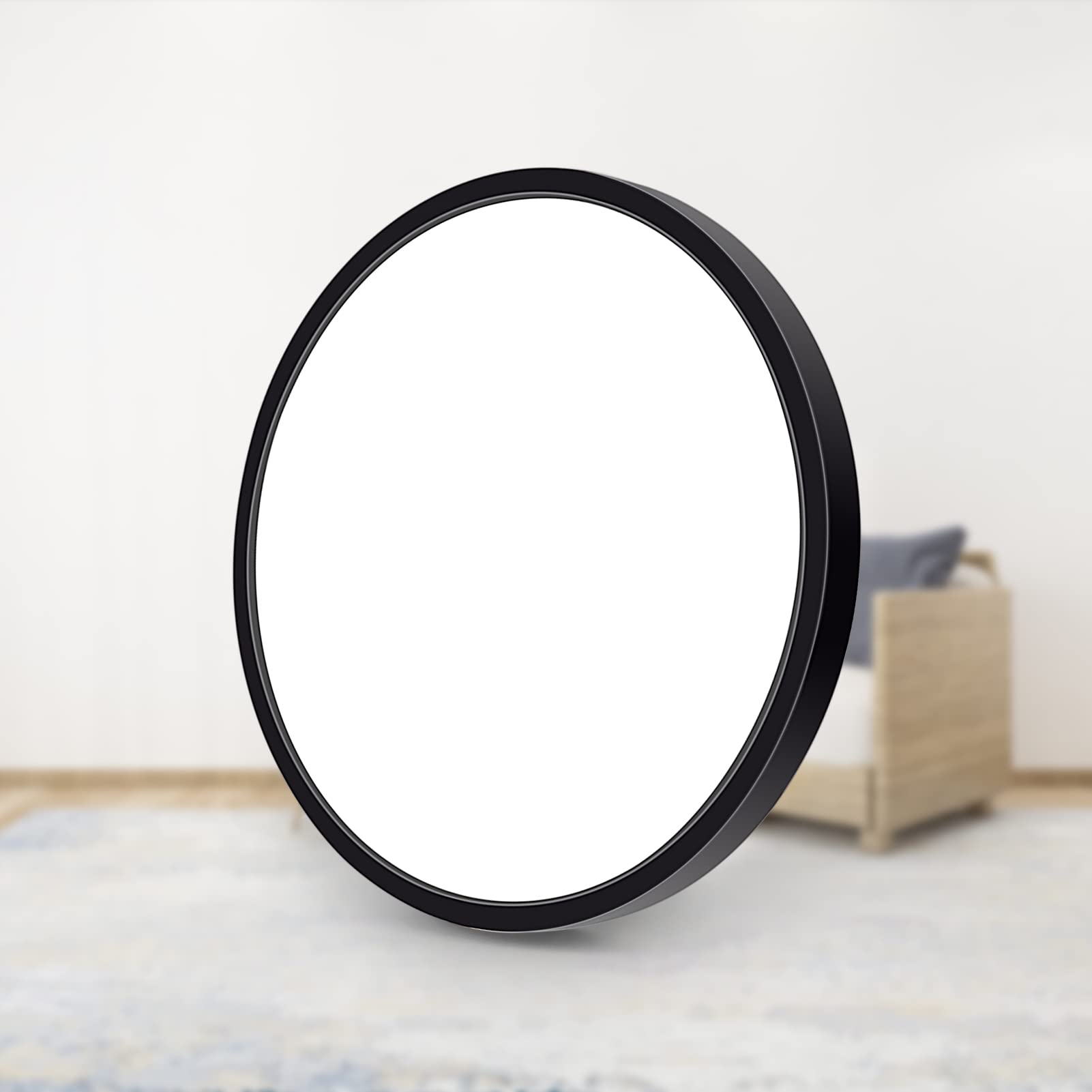 inShareplus15.7inch LED Flush Mount Ceiling Light, 32W Black Daylight White 5000K Super Bright, Thin Flat Modern Ceiling Lights Fixture, Super Bright Ceiling Lamp for Bedroom, Living Room, Office