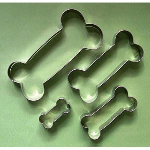 4 Size Dog Bone Biscuit Cookie Cutter Stainless Steel Baking Mold Set Cover