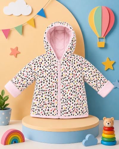 Image of Appukids Full Sleeves Animals Printed Reversible Jacket for Baby Boys Girls Cotton 2 In 1 winter Jacket