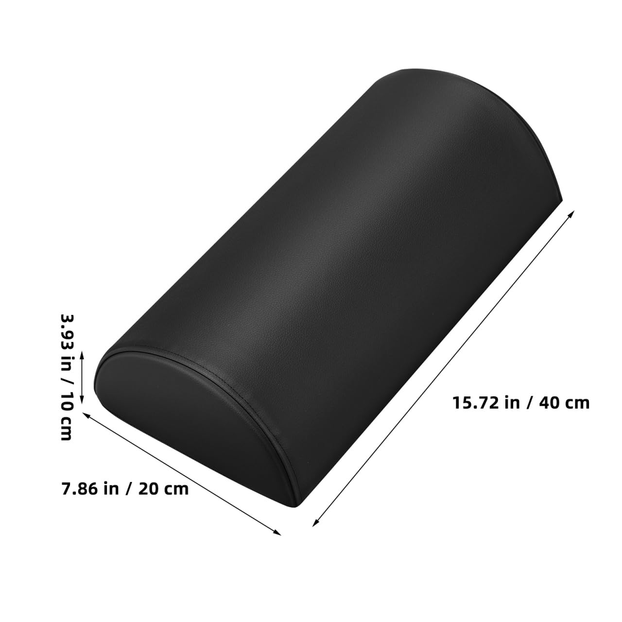 Veemoon Coussin Demi-Rond Noir en Mousse à Mémoire de Forme pour Jambes et Pieds Traversin Ergonomique pour Table de Massage Accessoire Spa Réutilisable et Facile à Nettoyer Institut