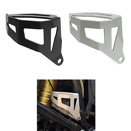 FATExpress Motorcycle Aluminum Rear Brake Fluid Reservoir Protector Cover for 2013 & Up BMW R1200GS R 1200 GS ADV Adventure Water Cooled Model 2014 2015 2016 13 14 15 16 (Silver)
