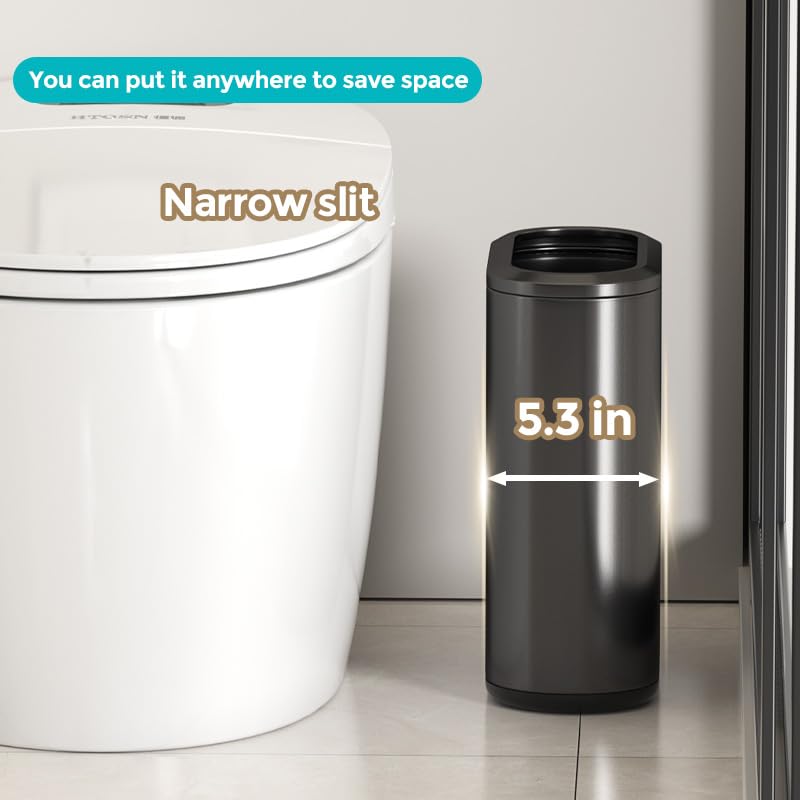 Caneca de Basura Ovalada 9L Negro sin Tapa miniatura 6
