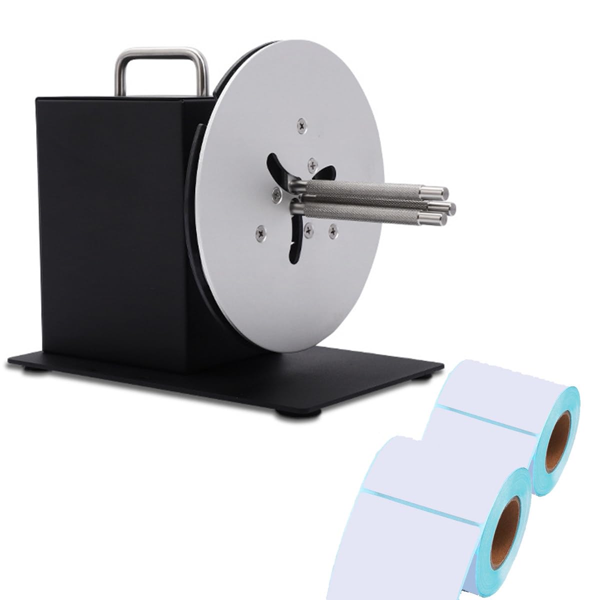 Avvolgitore di etichette Avvolgitore automatico di etichette (100 mm) a velocità regolabile e sincronizzato con la stampante Adatto per anime da 1-3 pollici