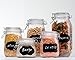 HomEquip 5-Piece Airtight Canister Set with Clip Top Lids (Clear Glass): Kitchen Preserving Storage Jars - Great Dry Food Pantry Containers for Pasta, Cereal, Cookies, Sugar, Flour Coffee & Tea