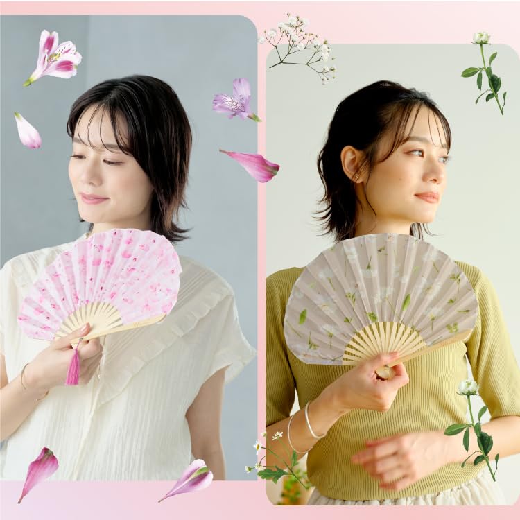 Amazon.co.jp: plantica×Wpc. ギフトボックス入りフラワー扇子
