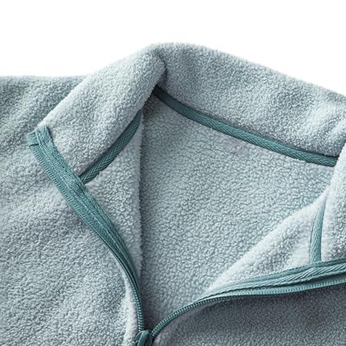 Unisex Boys Girls Long-sleeved Jacket Polar Fleece Outerwear Top Fall Winter Causal Warm Coat Jackets with Pocket3