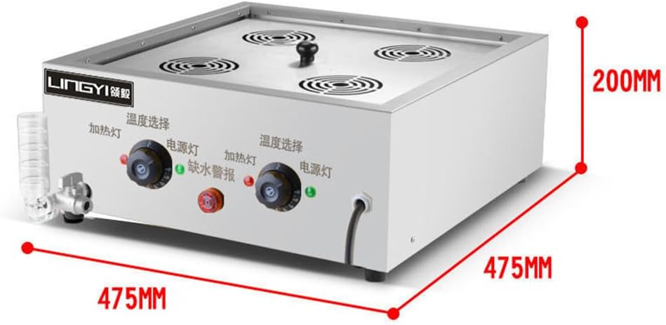 Steamed Buns Machine Electric Steamer for Commercial Food Bread Buns - Four-Hole, Dry Boiling Alarm, 30-110℃ Temperature Control