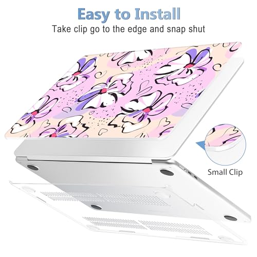 Image of Mektron Case for 2025 MacBook Air 13-inch M4 Laptop A3240 with 13.6-inch Liquid Retina Display,Compatible with 2024 2022 M3 /M2 MacBook Air 13 inch Hard Shell Cover,Fit Model A3113 A2681,Pink Flowers