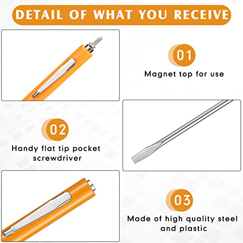 Minatee 30 Pcs Magnetic Pocket Screwdrivers