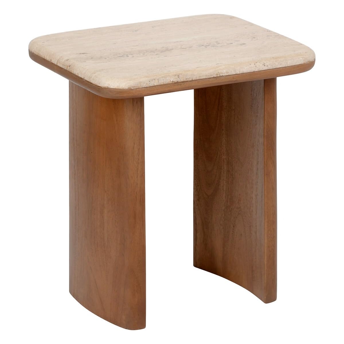 PEGANE Lot de 2 Tables d'appoints en Bois Coloris Marron - Longueur 60 x Profondeur 40 x Hauteur 52 cm