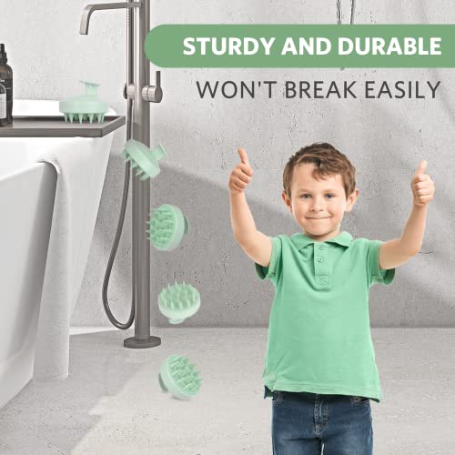 Sndyi Scalp Massager Shampoo Brush, Scalp Scrubber For Dandruff Removal, Scalp Massager For Hair Growth, Soft Silicone Hair Scrubber/Exfoliator Brush, Wet Dry Scalp Brush For Shower, Green #TOP6