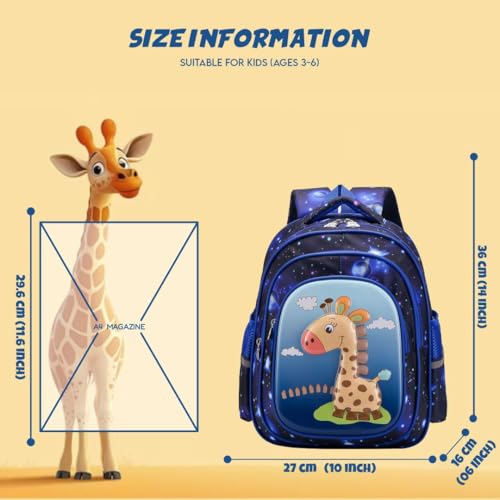 Image of Elios 3D Design Kids School Bag for Kids Age 3 to 6, Preschool Nursery and Grade 1 to 3 | Bags for Boys | Backpack for Girls | Picnic, Travel |Birthday, Diwali, Gifts for Kids