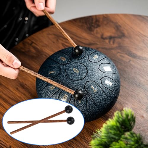 Image of 2PCS Rain Drum Mallet, Tongue Drum Mallet, Rain Drum for Garden Beater, Single Rubber-Tipped Percussion Mallets for Tongue Drums and Handpans