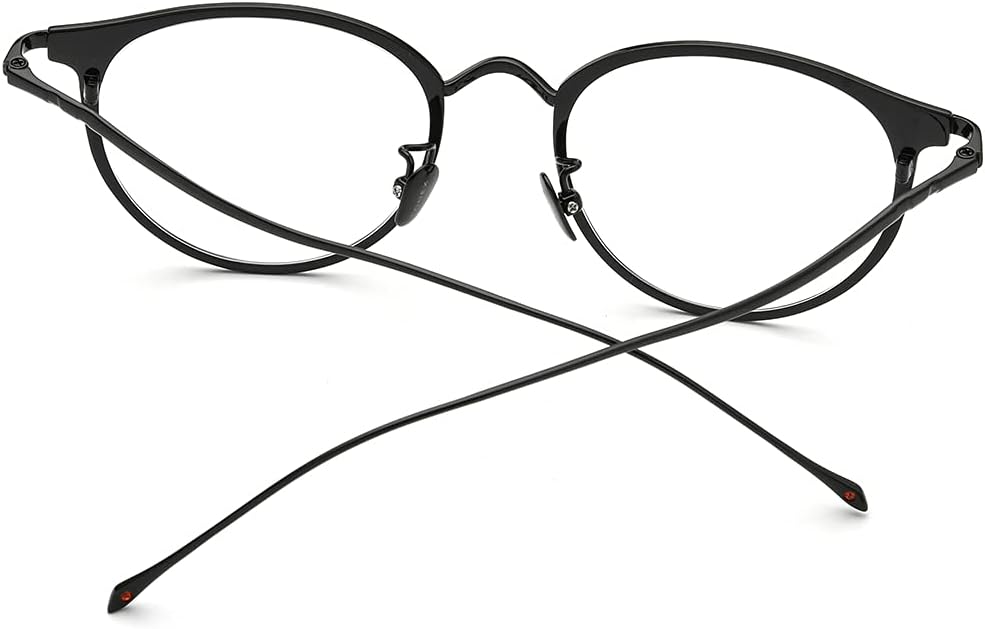 FONEX Titanium Glasses Frame, Women Round Myopia Optical Eyeglasses 8509 - Image 7