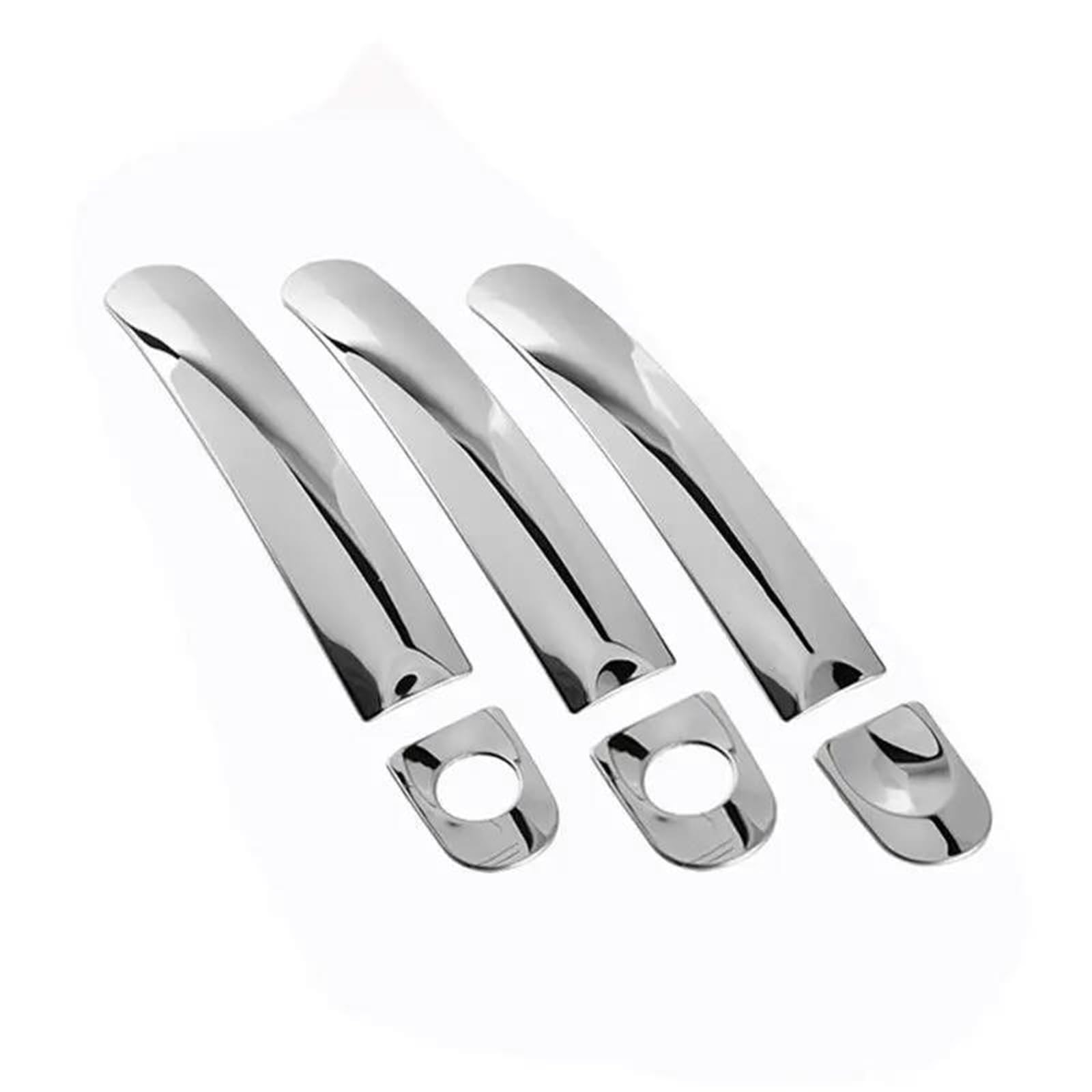 Trfbd For 3 Door 2 Keyhole Decorative Cover Stainless Steel Car Door Handle Cover Trim Overlays For Vw For Touran For Caddy For T5 T6 For Transporter 2003-2015(For 3 Door 2 Keyhole)
