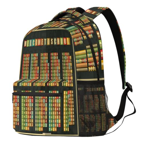 Sac à dos d'école design rétro pour voyage et déplacements quotidiens