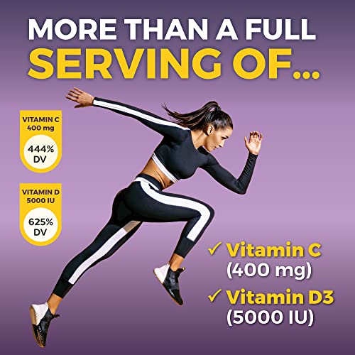Viva Naturals SF3170 Elderberry With Vitamin C And Zinc For Adults - 5 In 1 Sambucus Black Elderberry Capsules With Vitamin D3 5000 Iu, Elderberries Immune Support Supplement 2 Months Supply Pills thumb #3