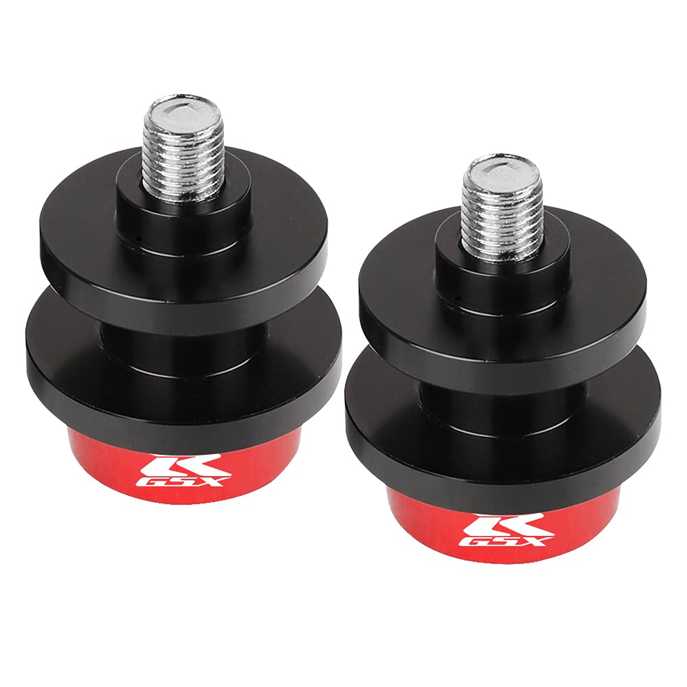 M8 Moto Pont Curseurs, Arrière Stand Arrière Pont Bobine Curseurs pour GSXR 125 250 300 600 750 1000 1100 (Rouge)