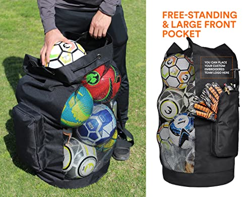 Fitdom 43239-70227 Heavy Duty Xl Soccer Mesh Equipment Ball Bag W/Adjustable Shoulder Strap Design thumb #2
