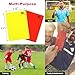 Soccer Referee Kit - Brightly Colored Red and Yellow Soccer Referee Cards and Whistle Made of Thick Premium Plastic with Cord, Loud and Clear Whistle Great for Coaches, Refereers, Training