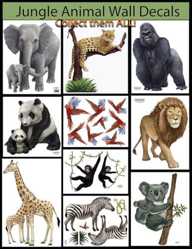 Vinilo decorativo infantil tema animales gorila 14x11 pulg miniatura 4