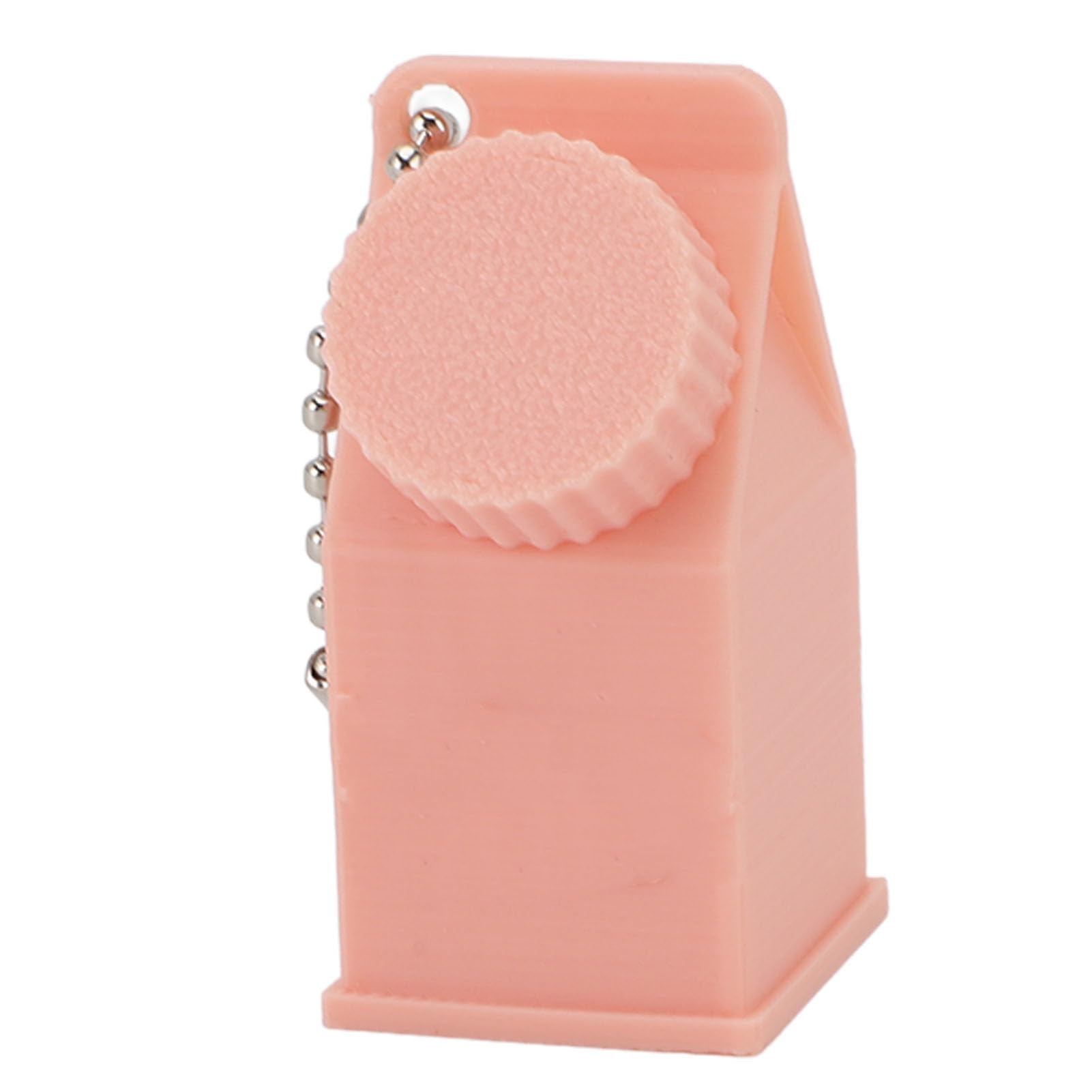 Milk Carton Box Keychain, Portable Lightweight Storage Case with Ample Interior Space, PVC Material, Ideal for Home Travel (Pink)