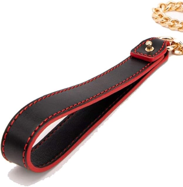 Foto 4 de 4 de 𝓼𝓮𝔁 𝓽𝓸𝔂 Elegante Collar de Cadena Dorada con Bordes Rojos