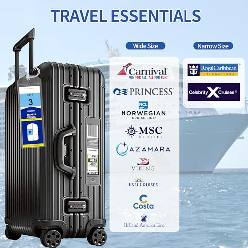 Image of SEAVILIA 20 Pack Cruise Luggage Tag Holder for Royal Caribbean & Celebrity, Cruise Essentials 2026 Waterproof PVC, Zip Seal Top, Narrow Size, Reusable & Durable Cruise Must Haves, Travel Essentials