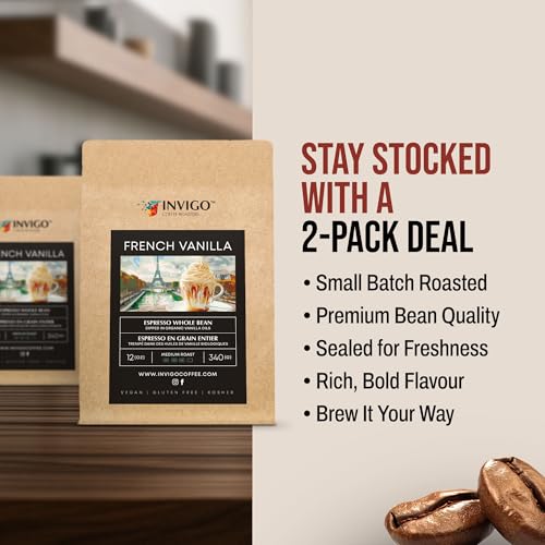 Invigo Espresso Coffee Beans 24oz (680g) Medio Tostado miniatura 3