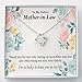 Boyfriends Mom Necklace to My Future Mother-in-Law Love Knot colgante colgante tarjeta de mensaje