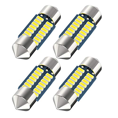 DE3175 Led Car Bulb 31mm 1.22in Led Festoon Bulb, DE3021 DE3022 DE3023 6428 6430 7065 Led Festoon Bulb, 6000k White Super Bright Interior Led Used for Car Map Dome Light etc,Pack of 4pcs
