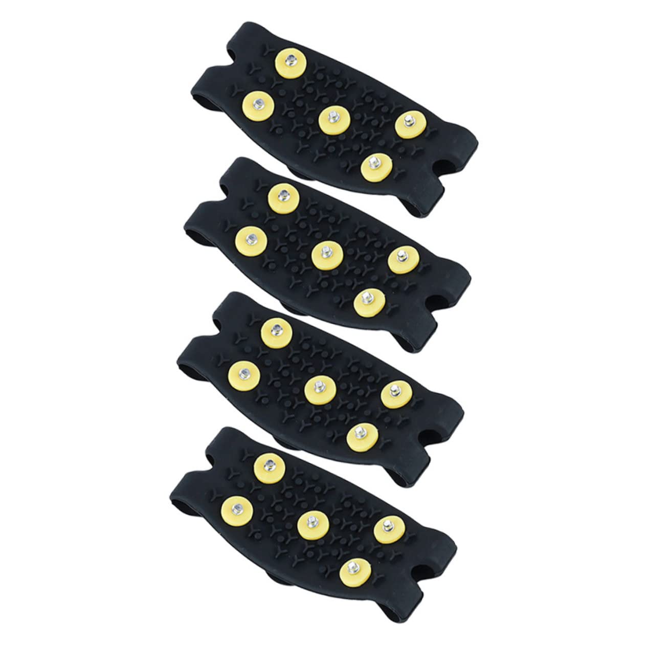 GLSTOY 2pairs Non- Shoe Grippers Lightweight Ice Traction Cleats for Snow and Mountaineering Portable TPE Crampons for Shoes Easy to Use and Carry Design