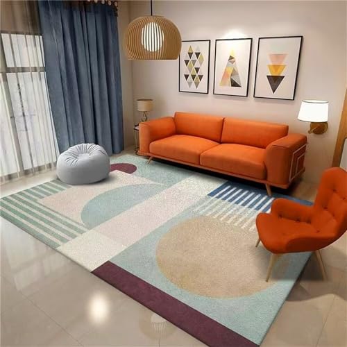 Tapis sans déformation à motif géométrique pour salon et table basse - 2