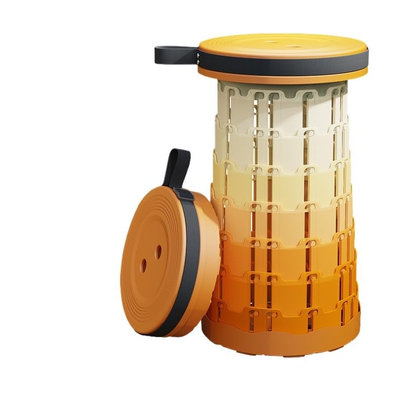 伸縮式 折りたたみ椅子 軽量 コンパクト アコーディオン式 収納 耐荷重150kg 1秒開閉 高さ調整可能（6.5-45cm） アウトドア キャンプ 椅子 釣り イベント 行列 室内用 付属ショルダーストラップ