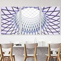 3 Piece Framed Canvas Wall Art Abstract Cool Line Canvas Prints Home Artwork Decoration for Living Room,Bedroom - 16