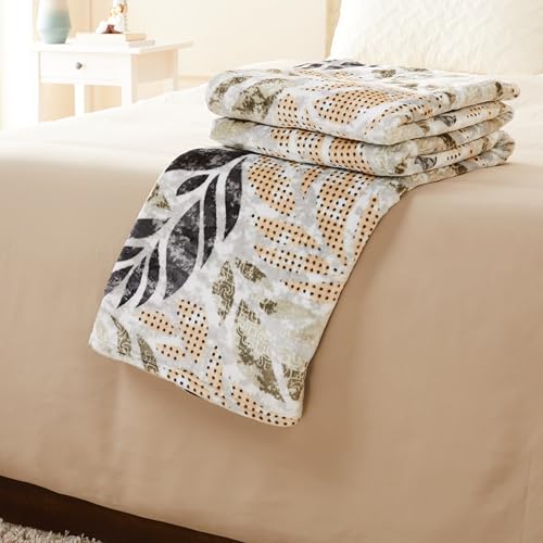 Image of amazon basics Polyester Double Sized Plush Blanket | (300 GSM) | (Grey)
