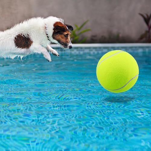VILLFUL Großer Tennisball Für Haustiere Strapazierfähiges Nylon-Spielzeug Für Hunde Und Katzen Für Outdoor-aktivitäten Und Strandspaß