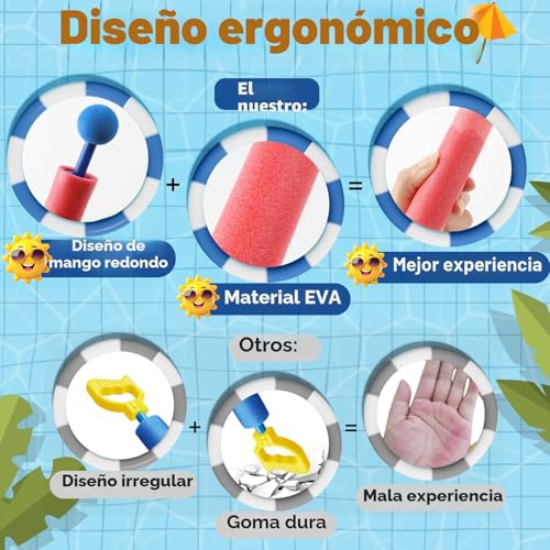 Miniatura 3 de Lehoo Castle Pistola De Agua, 16pcs Pistola De Agua De Espuma Eva, Juegos De Agua 9.1m De Alcance, Piscina Juguetes Para Batalla, Playa, Juego Al Aire Libre