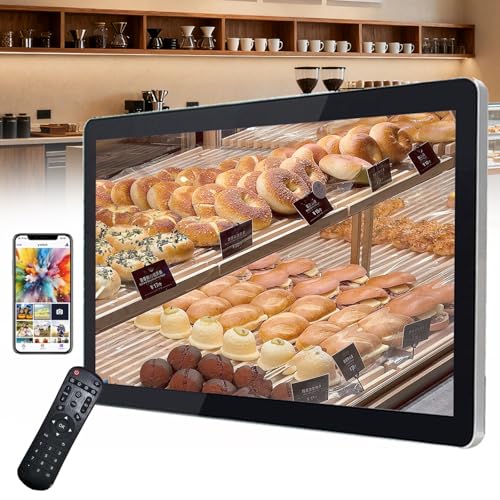 Image of 15.6 inch Digital Signage Display with Remote & APP Control, 1080P LCD Advertising Monitor, Wall-Mounted Digital Advertising Screen, Auto Loop, Horizontal /Vertical Switching