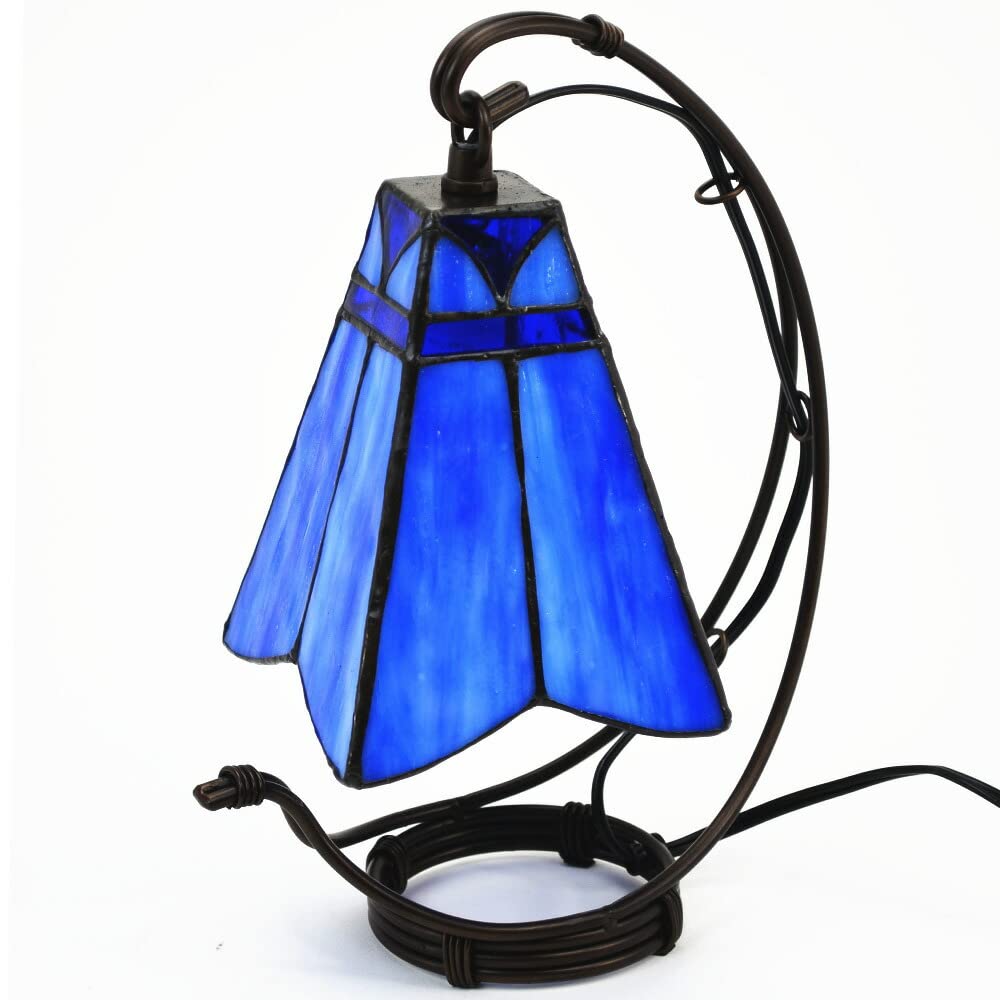Amazon.co.jp : ステンドグラス テーブルランプ セレステ ブルー つり