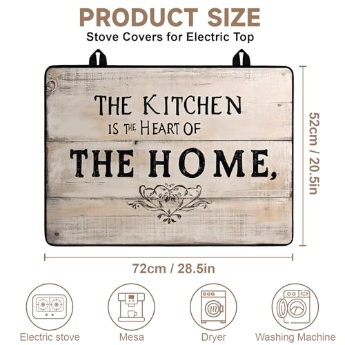 Image of Stove Top Cover for Electric Stoves: All-in-One Heat-Resistant Protector Mat, Non-Slip Kitchen Counter Mat 28''x20''