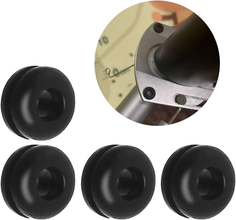 4pcs Bedplate Grommets Black Rubber Compatible with SME- 3009 3012 SME- 3009 3012 Base Plate Grommets