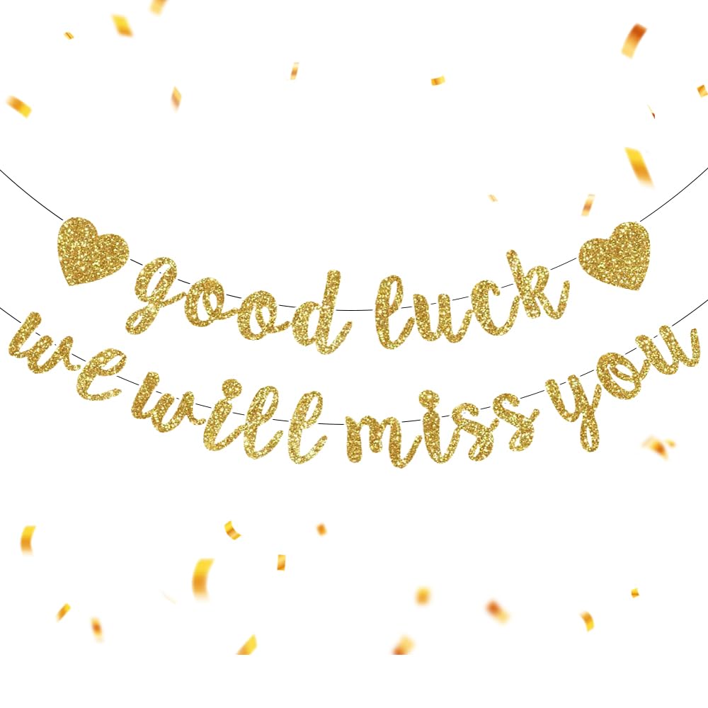 Sorry Your Leaving Decorations, Good Luck Banner, We Will Miss You Banner, HSC Golden Farewell Party Decorations