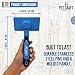 Pet Craft Supply Self Cleaning Grooming Slicker Pet Brush for Cats and Dogs Short Long Haired Fur Small Medium Large Metal Pin Bristle Comb Undercoat DeShedding DeMatting Detangler Puppy Kitten Blue