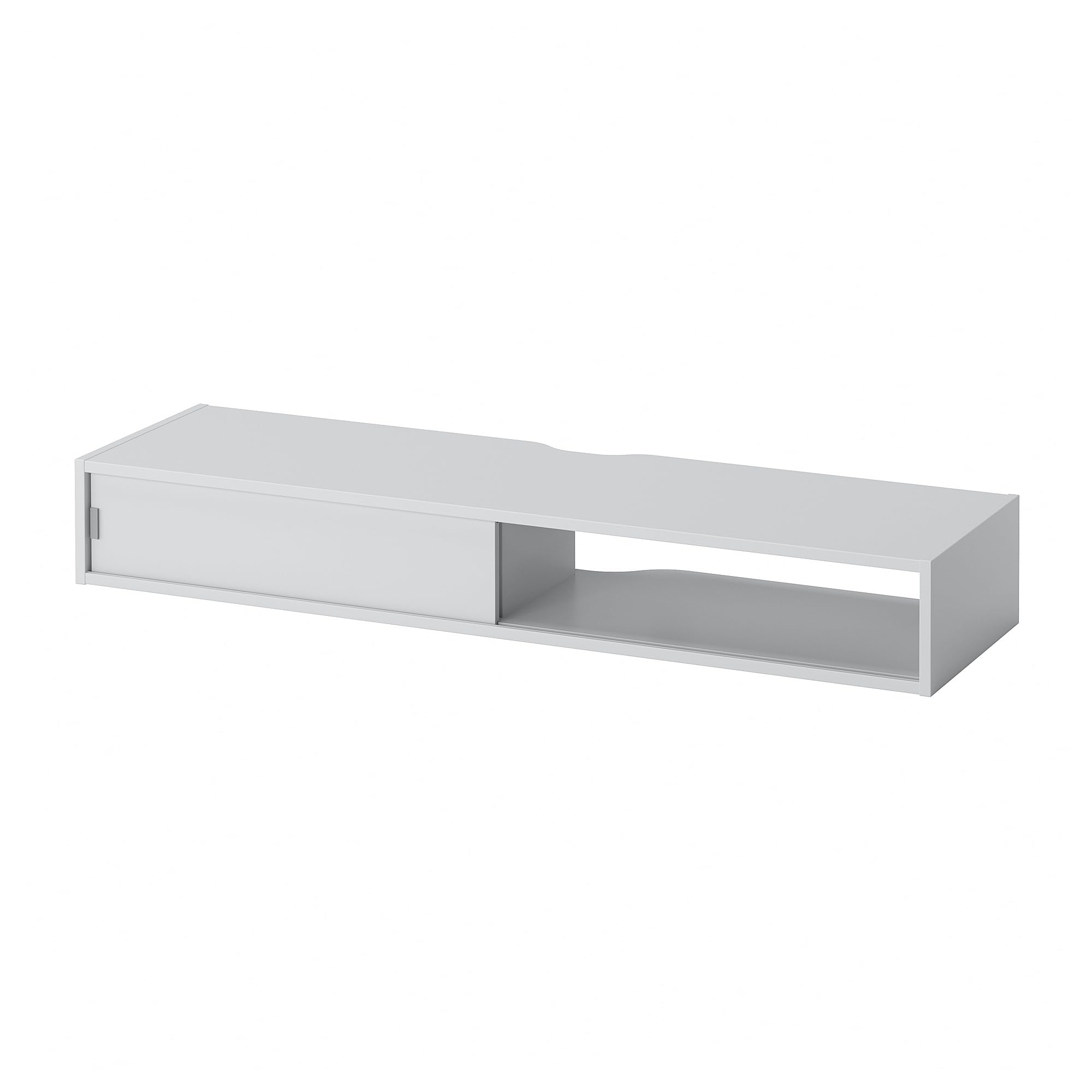 Étagère multimédia SPIKSMED gris clair meuble de rangement TV et console pour salon