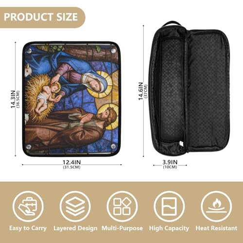 Bolsa de viaje para herramientas de cabello con estera resistente al calor, impermeable para plancha y accesorios de cuidado del cabello, esenciales para mujeres miniatura 4